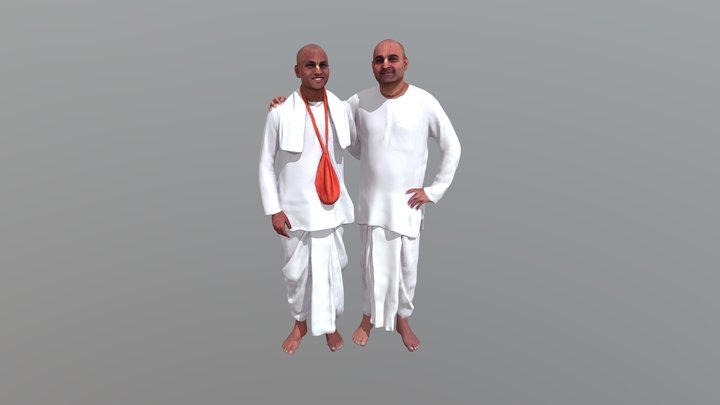 Indian Pandit Pujari 3D Model