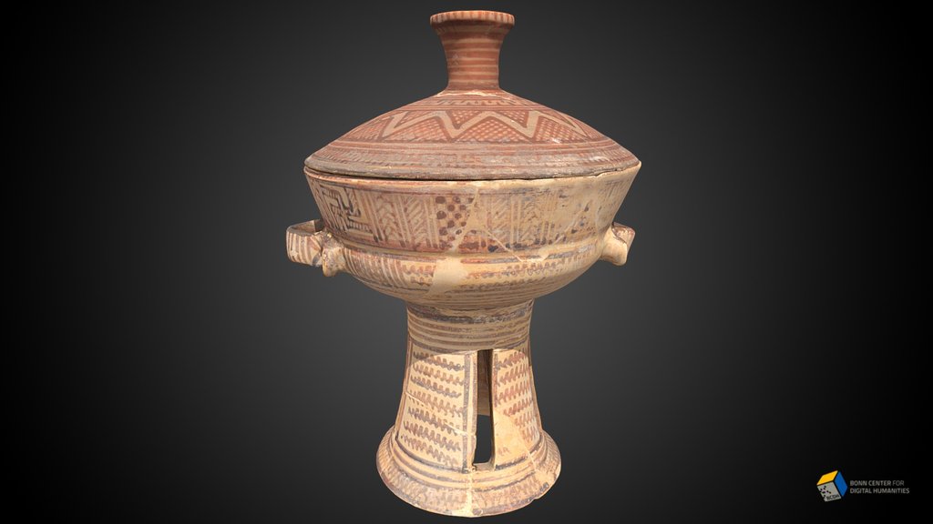 Attic Geometric Bowl with Lid