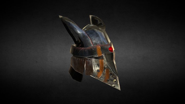Fox Custom Helmet 3D Model