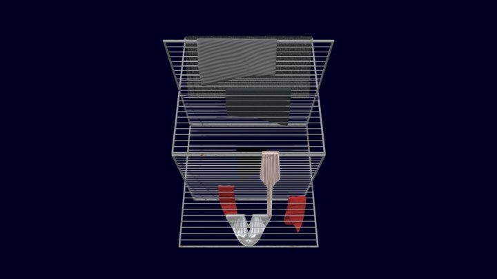 Clotheshorse and clothes 3D Model