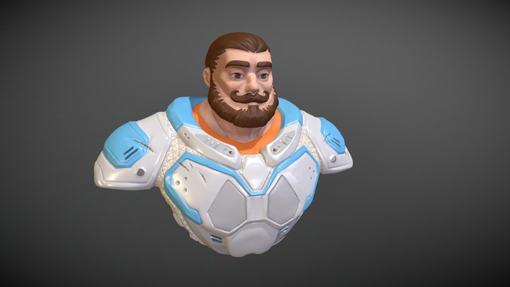 astronaute bust 3D Model