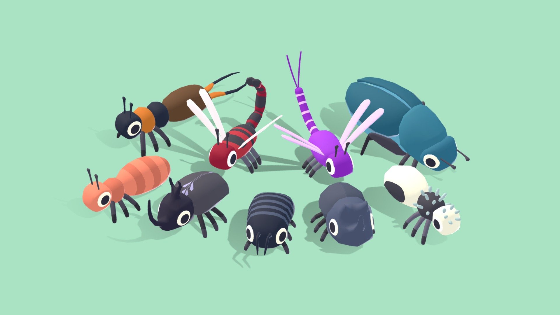 Quirky Series Insect Vol 4 - 3D model by Omabuarts Studio (@omabuarts ...