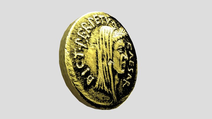 Denier monnaie romaine - Roman Denarius Money 3D Model