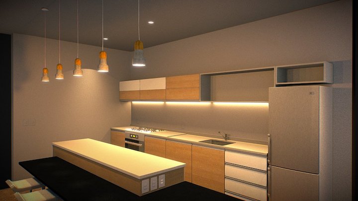 Simple House - Kitchen 3D Model