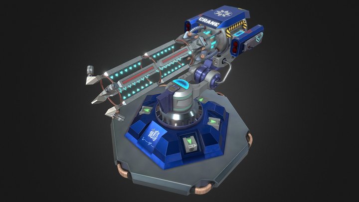 Hyper Laser Turret (Sci-Fi) - Crane 3D Model