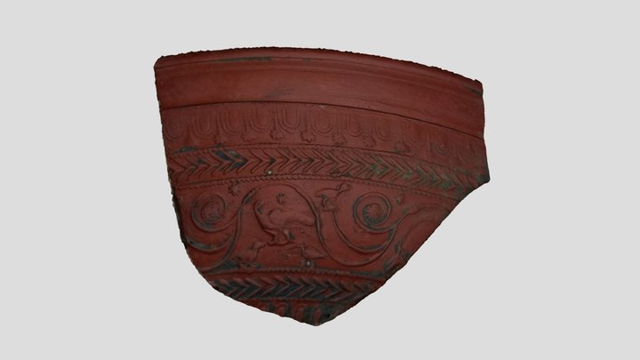 Fragmento de Terra Sigillata Hispánica 3D Model