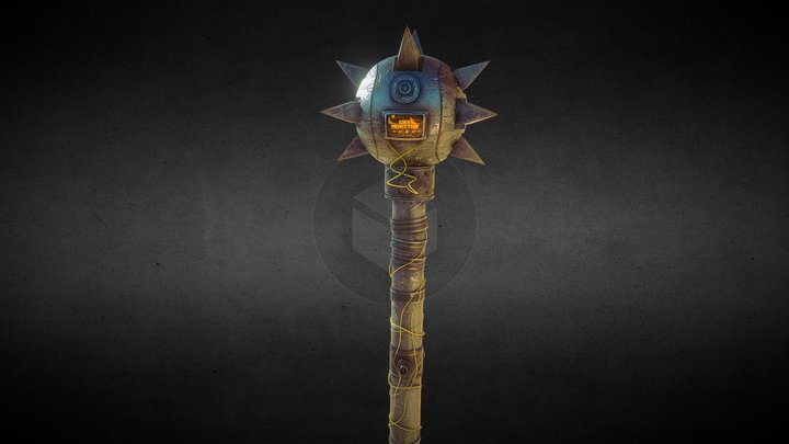 Post-Apocalyptic Game Asset Weapon 3D Model