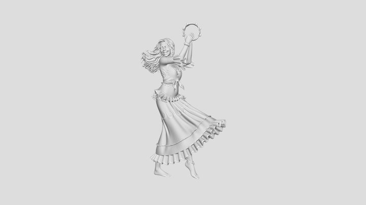 Flamenco Dancer with Tambourine