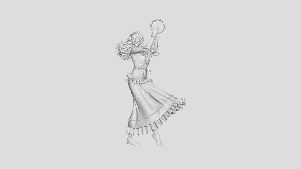 Flamenco Dancer with Tambourine