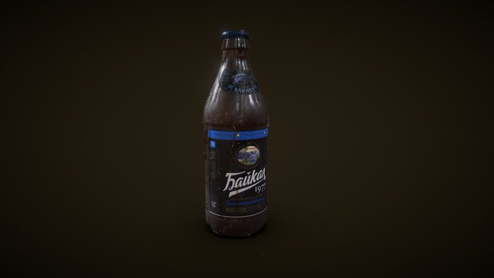 cold soda bottle (Baikal) 3D Model