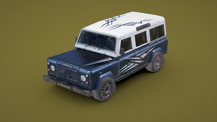 GameReady/LandRoverInDust 3D Model