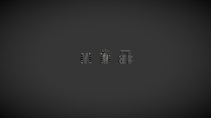 Medieval Doors 3D Model