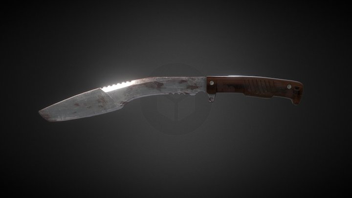 {PBR} Kukri Knife 3D Model