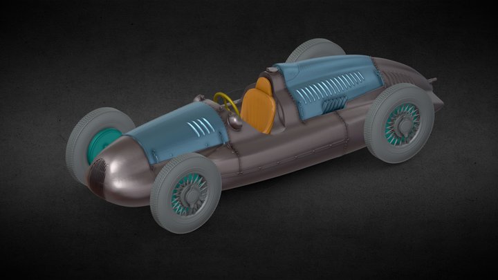 Auto Union Type D print 3D Model