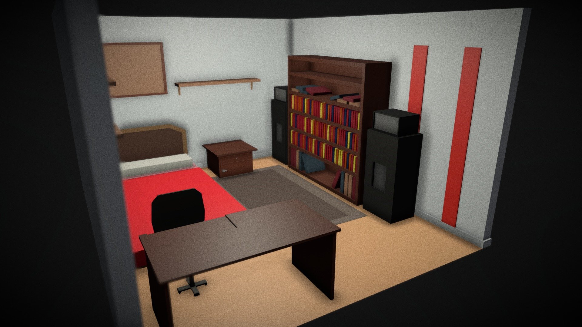 Bedroom (Low Poly) FREE
