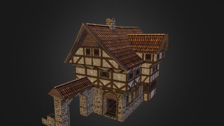 maison colombage 3D Model
