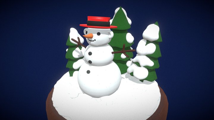 Roblox boy avatar in a snowy christmas scene