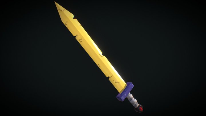 Golden Sword 3D Model