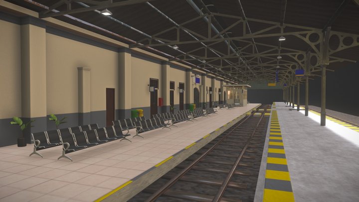 Rail Station Dutch Heritage 3D Model