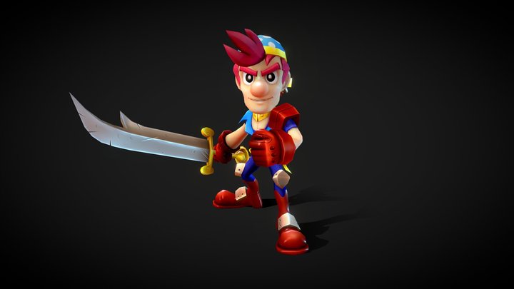 Stylized Warrior 3D Model