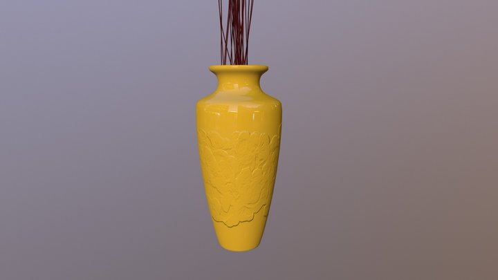 Yellow Vase 3D Model