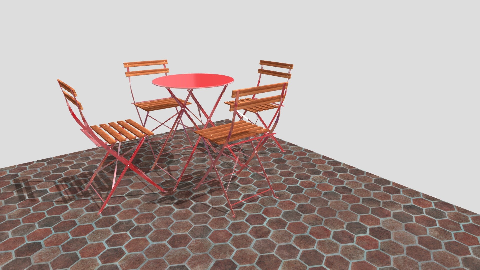 Garden folding table and chairs
