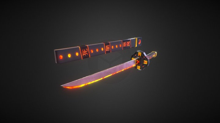Sci fi - Wakizashi 3D Model