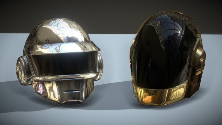 Daft Punk Helmets 3D Model