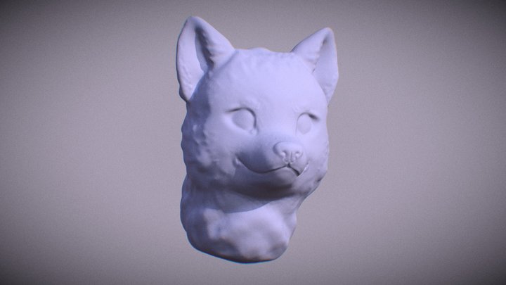 Fox Bust 3D Model