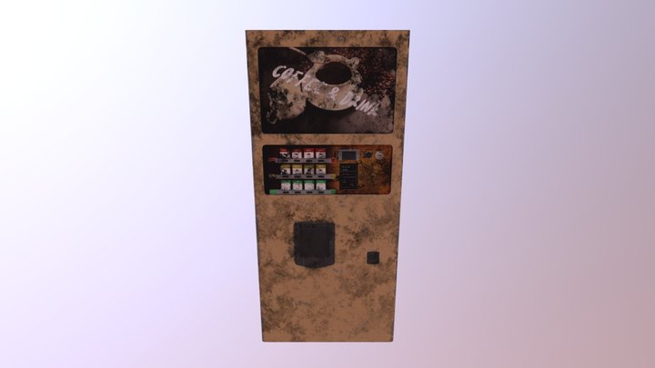 Old Coffee Vending Machine 3D Model