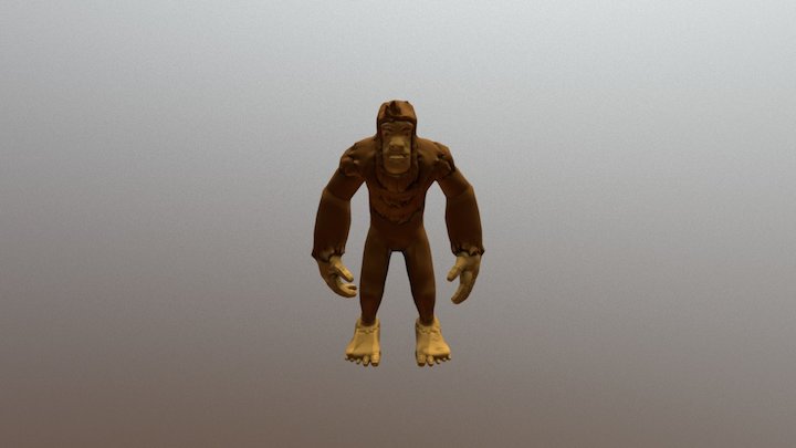 Bigfoot Idle Animation 3D Model