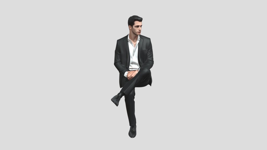 Elegance in a Black Suit