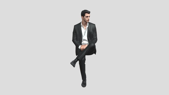 Elegance in a Black Suit – Modelo 3D gratuito STL