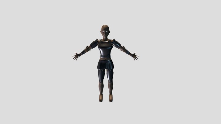 Female Warrior 3D Model