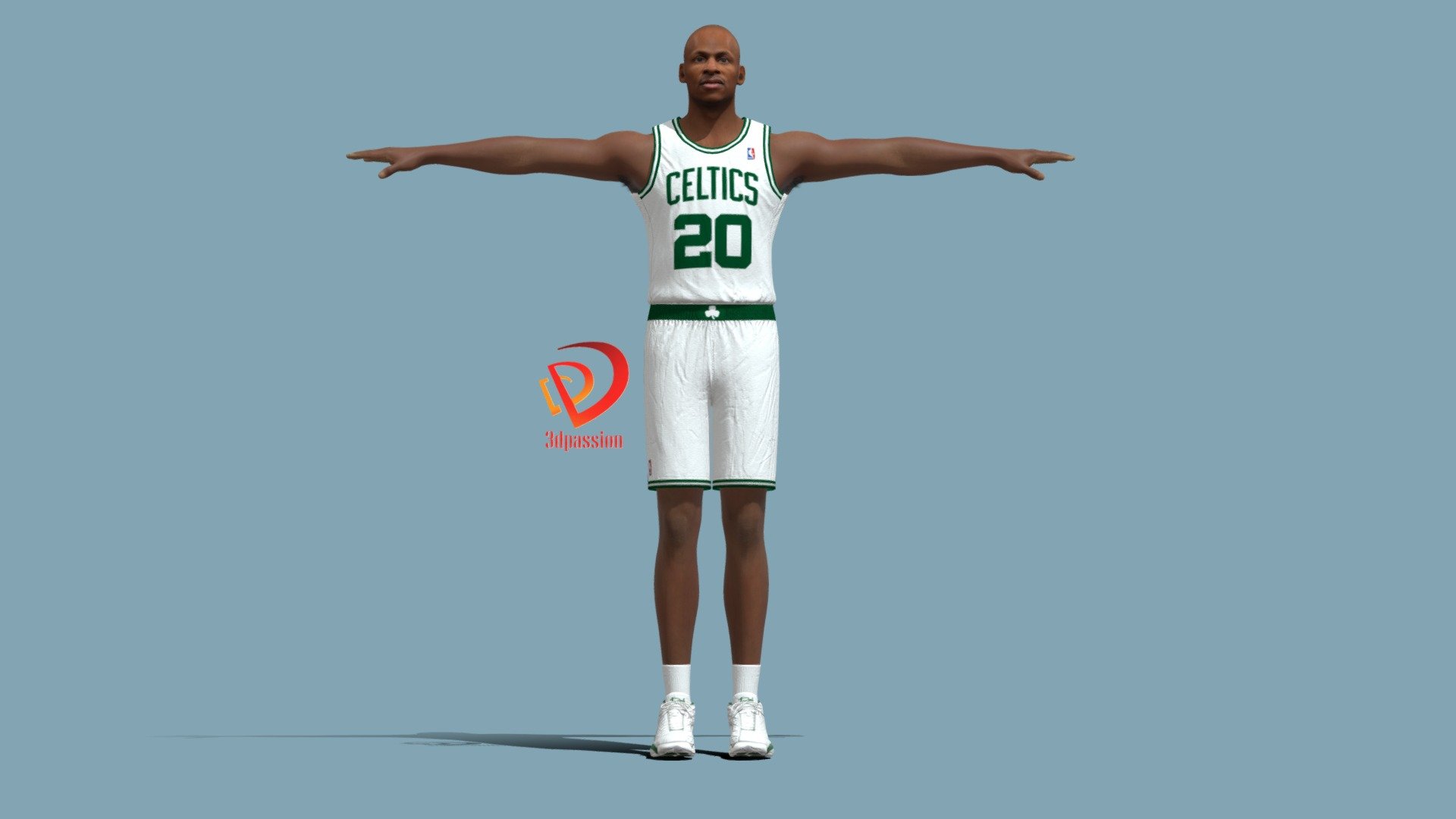 T-Pose Rigged Ray Allen Boston Celtics — Sketchfab embed 3D viewer