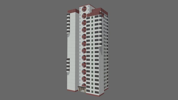 T-22 panel skyscraper – Kostenloses 3D-Modell STL