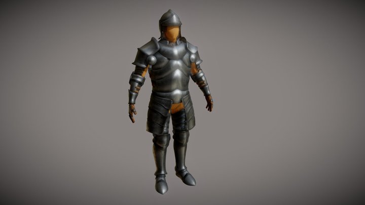 Lowpoly armor on a dummy 3D Model