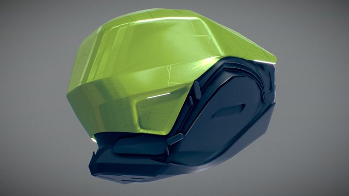 Lewatle Sci-Fi Helmet | Sci-Fi 3D Helmet 3D Model