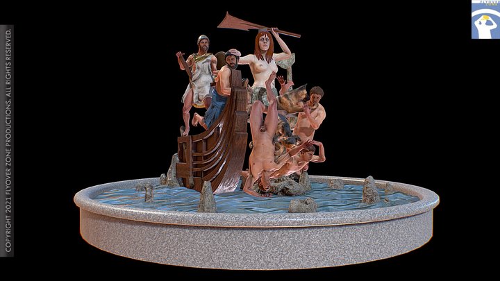 3D rendering of Scylla Group (Sperlonga Type)