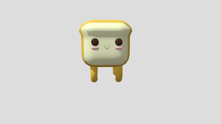 Kawaii Bread Pet! 3D Model