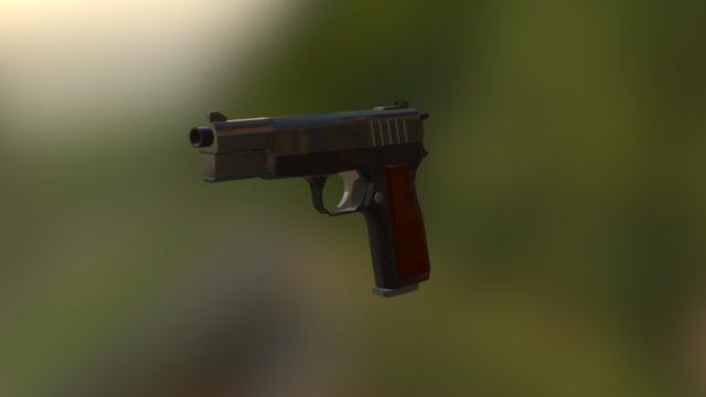 Browning Hi Power (Low Poly) 3D Model