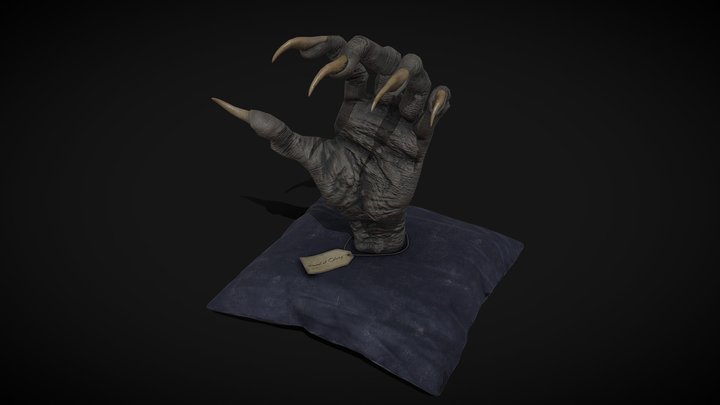 Hand of Glory- Horror Decoration - low poly 3D Model