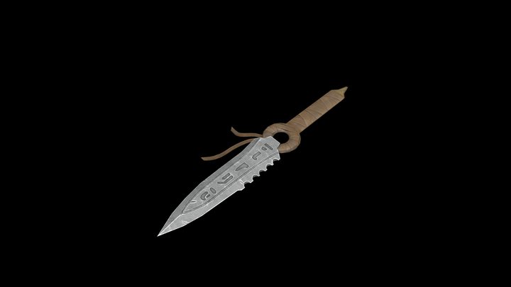 Stylized Fantasy Dagger 3D Model