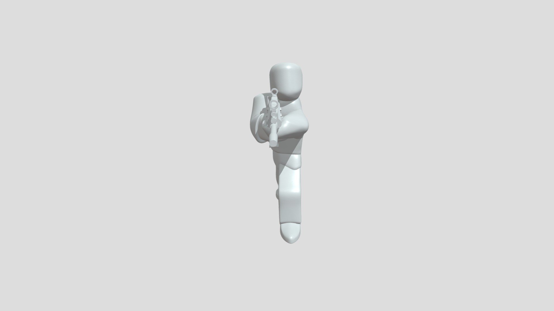 Blocky red soldier aiming rifle - 3D model by romeoandressanchez ...