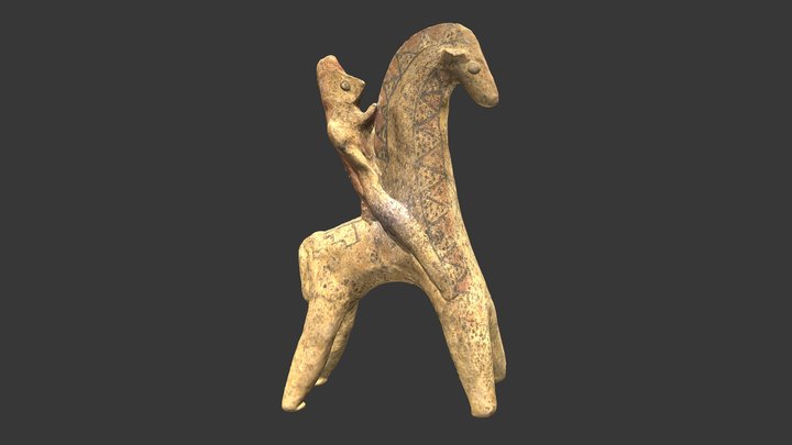 Cypriot Horse and Rider 3D Model