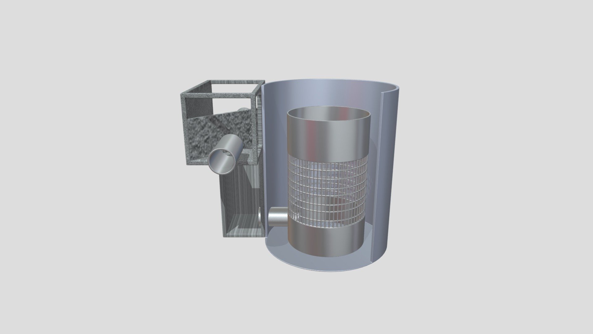 无动力拦渣旋流器 — Sketchfab embed 3D viewer