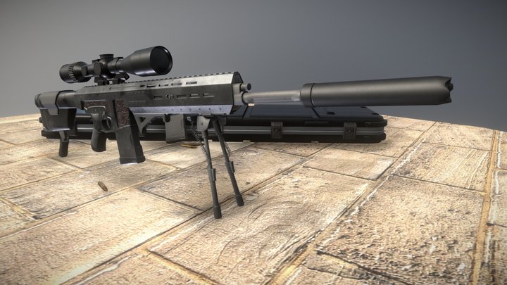 Silent Rose Rifle 3D Model