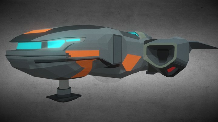 Hauler X-800 CargoShip 3D Model