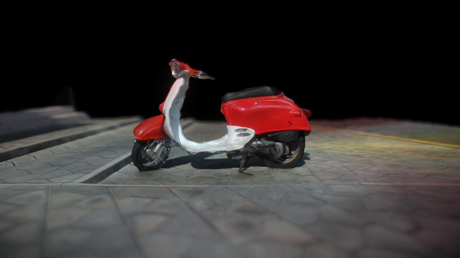 moped motocycle — Sketchfab embed 3D viewer