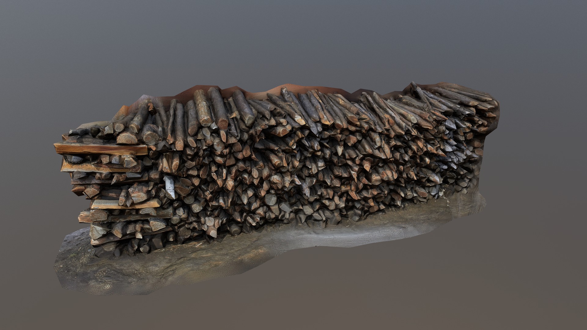 3D model Firewood 01 - This is a 3D model of the Firewood 01. The 3D model is about a pile of wood.